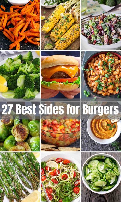 27 Best Sides for Burgers (What to Serve with Hamburgers) What To Eat With Hamburgers, Burgers And Sides Ideas, Burger Meals Sides, Hamburgers And Hotdogs Party Food Ideas, Hamburger And Hotdogs Party, Sides Dishes For Hamburgers, Best Sides For Burgers And Hotdogs, Best Burger Sides Dishes, Sides To Go With Hamburgers And Hotdogs