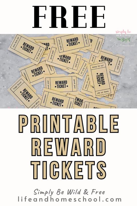 Encourage positive behavior management with our free printable reward tickets! These can be used as a part of your at home reward system for kids or as part of a whole classroom reward system or reward chart! Printable Reward Tickets, At Home Reward System, Tickets Printable Free, Reward Tickets, Classroom Reward System, Reward System For Kids, Positive Behavior Management, Teaching Freebies, Behavior Rewards