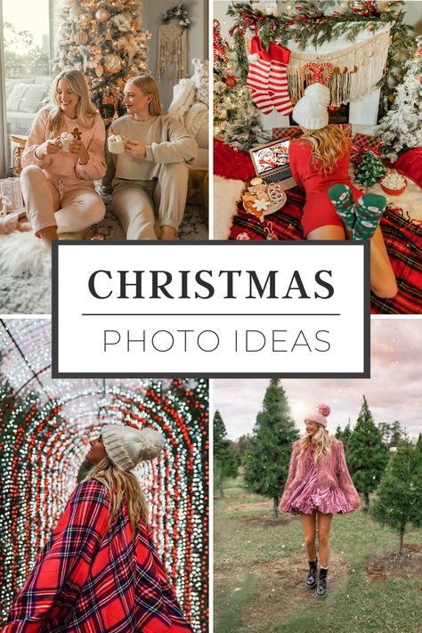 Christmas Tree Photoshoot, Funny Christmas Costumes, Diy Christmas Photo, Christmas Instagram Pictures, Christmas Photo Ideas, Christmas Poses, Family Christmas Outfits, Christmas Tree Pictures, Xmas Pictures