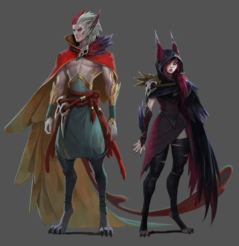 Surrender at 20: Rakan and Xayah Bio & Stories League Of Legends Tattoo, Rakan And Xayah, Xayah Lol, Rakan League Of Legends, Evelynn League Of Legends, Cosplay League Of Legends, Xayah And Rakan, Couple Cosplay, League Of Legends Characters