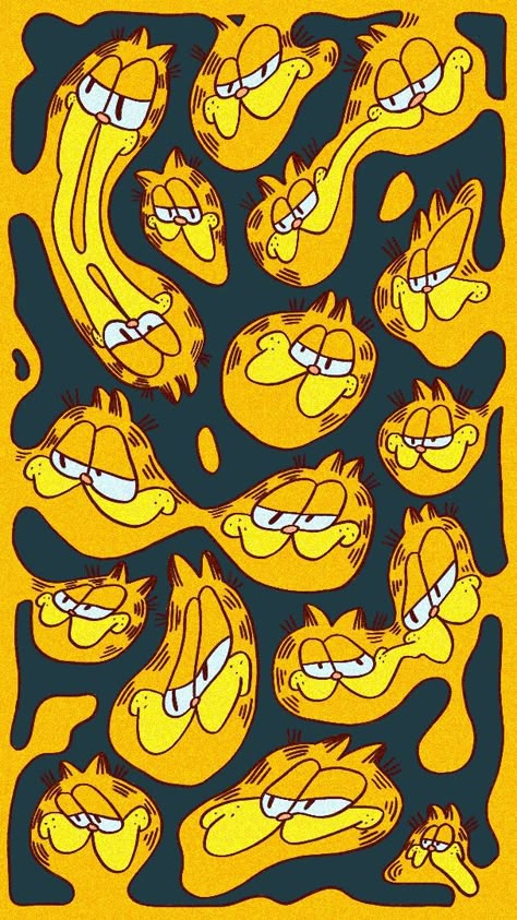 Garfield Wallpaper, Garfield Pictures, Garfield Images, Art Account, Art Collage Wall, 영감을 주는 캐릭터, Cool Backgrounds, Orange Cat, Cute Wallpaper Backgrounds