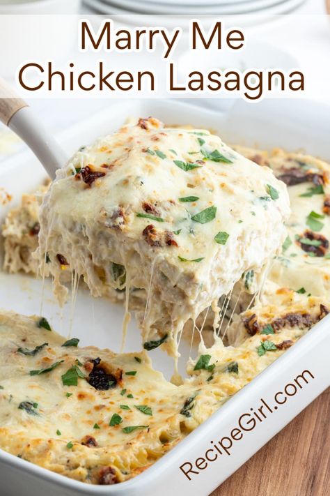 It’s Me Kellz Recipes, Lasagna Variations, Marry Me Chicken Lasagna, Easy Chicken Lasagna, Rotisserie Chicken Lasagna, Chicken Fettuccine Lasagna, Different Lasagna Ideas, Chicken Parmesan Lasagna, Cheesy Lasagna