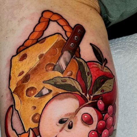 Neo Traditional Food Tattoo, Food Tattoos, Second Breakfast, Neo Traditional, Japanese Tattoo, Lord Of The Rings, Traditional Tattoo, Traditional Food, Tattoos