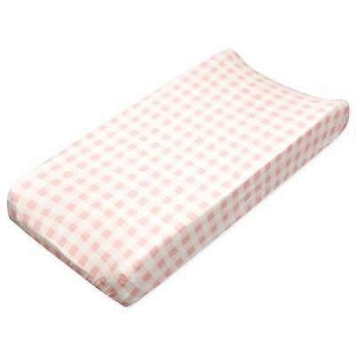 Honest Baby Organic Cotton Changing Pad Cover - Peach Skin Painted Buffalo Check : Target Peach Baby Nursery, Painted Buffalo, Townhome Decorating, Honest Baby Products, Skin Paint, The Honest Company, Baby Changing Pad, Baby Cleaning Products, Honest Company