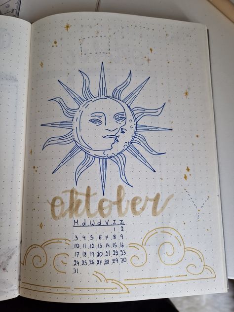 Bujo Sun Theme, Celestial Bullet Journal Theme, 2023 Bullet Journal Cover, Moon Bullet Journal, Traveling Notebook, 2025 Bujo, 2023 Journal, Journal 2025, Bujo Themes