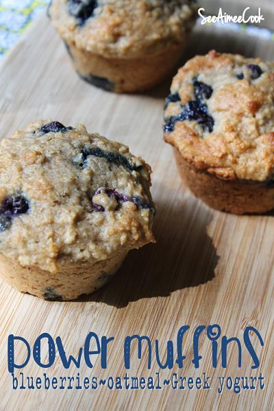 Power Muffins (blueberries, oatmeal, Greek yogurt) Fiber Muffins, Power Muffins, Scones Vegan, Break Fast, Blueberry Oatmeal, Carb Snacks, Keto Cooking, Blueberry Muffins, Healthy Muffins