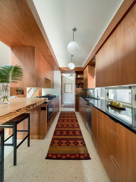 3 Crave-Worthy Kitchens to Inspire Your Next Renovation - 5280 Terrazzo Floor Kitchen, Mid Century Modern Renovation, Mid Century Modern Kitchen Design, Mid Century Modern Ranch, Modern Terrazzo, Ranch Kitchen, Mcm Kitchen, Modern Kitchen Remodel, Modern Renovation