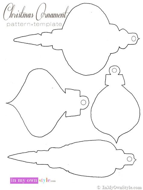 Ornament Templates to Print | Michaels Dream Tree Challenge: Semi-Handmade Christmas Ornaments Scrapbook Paper Christmas Trees, Christmas Ornaments Cutouts, Free Christmas Applique Patterns, Christmas Ornament Shapes, Felt Crafts Patterns Templates, Christmas Baubles Diy, Paper Baubles, Colorful Scrapbook, Semi Handmade