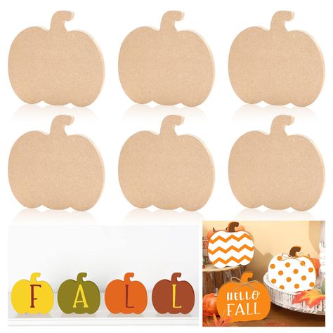 PRICES MAY VARY. Package Content - The package includes 6pcs of wooden pumpkin cutouts, each measures 12cm /4.7inch in height, and plus 1 roll of hemp rope, the quantity and proper size can satisfy your different needs, allows you to DIY crafts or make festive decorations. Pumpkin Shape - Our unfinished wooden cutouts are designed in pumpkin shape, adorable and attractive, the pumpkins can well reflect fall season, quite suitable for fall and any daily decoration needs, perfect for tiered tray d Wooden Pumpkin Crafts, Pumpkin Cutouts, Fall Party Themes, Tray Decoration, Laser Cut Wood Crafts, Wooden Pumpkins, Wood Pumpkins, Autumn Thanksgiving, Pumpkin Party