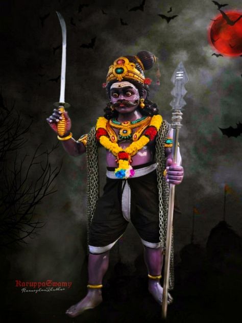 KaruppaSwamy Karupasamy Hd Wallpaper, Karuppusamy God Images, Ganesh Ji Photo, Lord Murugan Hd Wallpaper 4k, Kali Images, New Hd Pic, Murugan Wallpapers, Tantra Art, Maa Kali