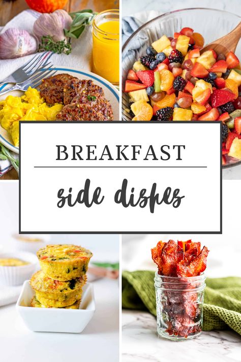 Looking for what to serve with pancakes, waffles, or French toast? These breakfast side dishes are perfect for a crowd for any special occasion or weekend breakfast feast. Complete with flavorful toppings and easy sides for breakfast, these easy recipes will provide a well-balanced meal. French Toast Sides Dishes, Breakfast For Dinner Sides, Savory Breakfast Sides, Side Dishes For Brunch, What To Serve With Waffles, French Toast Sides, What To Serve With Pancakes, Brunch Sides Dishes Easy, Breakfast Sides Easy