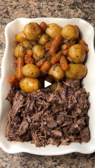 2.1M views · 186K reactions | This Oven Baked Sunday Pot Roast is sure to be your new favorite! Recipe at the end of the video! #potroast #sundaydinner #familydinner #roast #comfortfood #food #roastbeef #yum #reclaimthetable #demure | Carman Wilken Pikes Peak Roast, Roast Instapot, Sunday Pot Roast, Recipes Instapot, Easy Pot Roast, Classic Pot Roast, Beef Pot Roast, Sunday Dinner Recipes, Pot Roast Slow Cooker