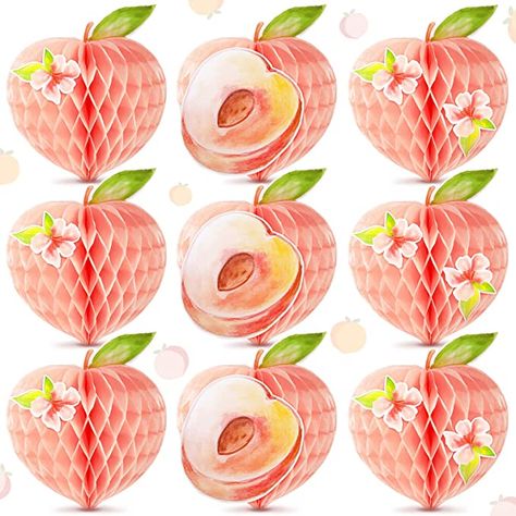 Peach Birthday Party Decorations, Peach Birthday Decorations, Peach Decorations, Table Decorations For Wedding, Peach Birthday Party, Peach Party Decorations, Kids Party Centerpieces, Halloween Theme Birthday, Peach Birthday