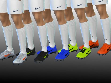 Afro Hair Sims 4 Cc, Sims 4 Male Clothes, Sims 4 Piercings, Nike Football Boots, Sims 4 Cc Shoes, Soccer Outfit, Soccer Outfits, Sims 4 Teen, Sims 4 Downloads