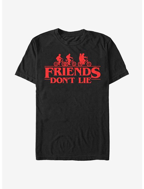 Stranger Things Friends Don't Lie T-Shirt Stranger Things Shirt Ideas, Stranger Things Shirts, Stranger Things Friends, The Mind Flayer, Stranger Things Style, Hawkins Indiana, Stranger Things Merch, Stranger Things Logo, Stranger Things Merchandise