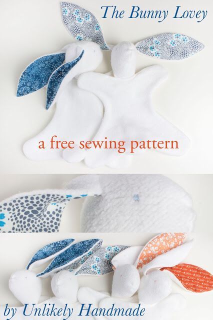 Lovey Sewing Pattern, Sewing Soft Toys, Bunny Lovey, Sewing Tricks, Lovey Pattern, Free Sewing Pattern, Baby Sewing Patterns, Bunny Doll, Small Sewing Projects