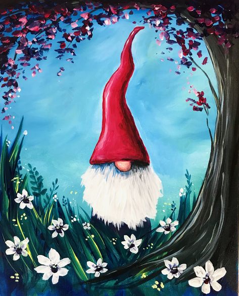 Gnome Painting, Starfish Painting, Gnome Paint, Mars Bar, Fleurs Diy, Paint Nite, Heart Crown, Historic Downtown, Spring Painting