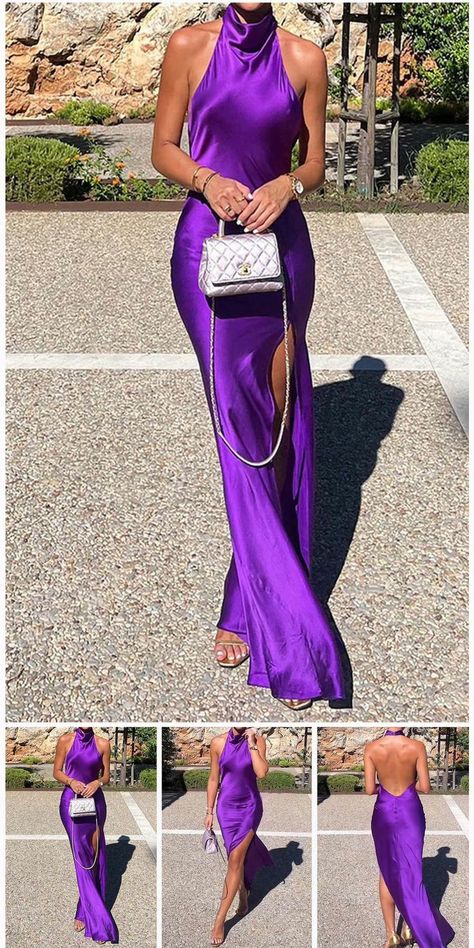 Purple Wedding Dress Guest, Black Tie Gowns, Purple Wedding Dress, Dream Dresses, Long Wedding Dresses, Glam Dresses, Wedding Guest Outfit, Dream Dress, Luxury Outfits