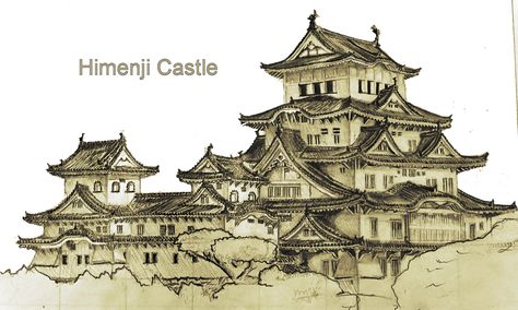 himeji castle Japanese Style Interior, Castle Drawing, Traditional Japanese Architecture, Himeji Castle, Japanese Castle, Architecture History, Architecture Drawing Art, Unique Architecture, Japanese Architecture