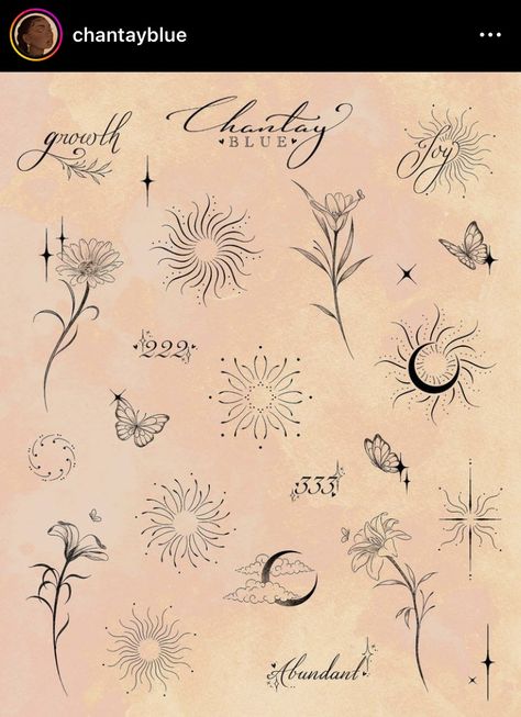 Dainty Celestial Tattoo, Fine Line Sparkle Tattoo, Tattoo Sheets, Sparkle Tattoo, Celestial Tattoo, Dainty Tattoos, Tattoo Fonts, Small Tattoos, Tatting