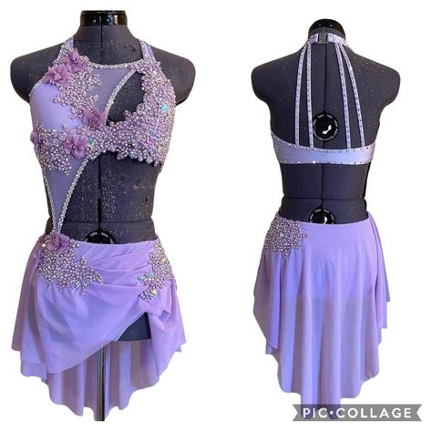 Purple Lyrical Costumes, Dance Outfits Competition, Purple Dance Costumes, Lyrical Dance Outfits, Contemporary Dance Outfits, Lyrical Dance Dress, Lyrical Dance Costumes, Purple Costume, Solo Dance Costumes