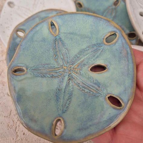 The ocean's curren-sea! I feel extra happy today. These sand dollar shell coasters came out exactly 💯 beachy! Bring some seaside happiness into your life. Blue ocean water, white sandy beaches, sunny warm coastal days 🌴🐚☀️ #sand #sea #shells #seashells #sanddollar #ceramics #coastalliving #sunshine #seaside #home #beachvibes Ceramic Sand Dollar, Sea Shell Ceramics, Phone Moodboard, Sand Dollar Shell, Shell Coasters, Beach Business, Coaster Ceramic, Seaside Home, Sand Sea