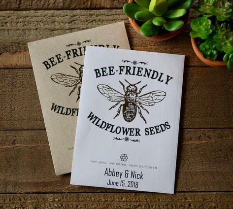 Custom Seed Packets, Seed Packets Favors, Garden Wedding Favors, Seed Favors, Seed Wedding Favors, Cheap Fall, Bumble Bee Baby Shower, Unique Party Favors, Custom Party Favors