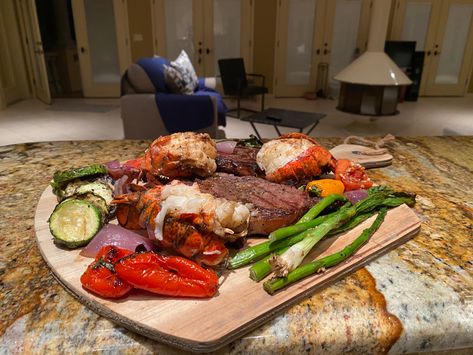 Surf and Truf Charcuterie Board Lobster Charcuterie Board, Steak And Lobster, Charcuterie Board, Steak, Meat, Chicken