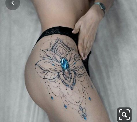 Dream Catcher Hip Tattoos Women, Lace Thigh Tattoos, Mama Tattoos, Mandala Hip Tattoo, Mandala Thigh Tattoo, Thigh Piece Tattoos, Side Hip Tattoos, Upper Thigh Tattoos, Hip Tattoo Designs