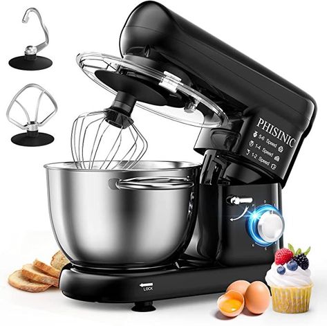 5.8 qrt stand mixer comes with 3 attachments and only for $60!! Kitchen Stand Mixer, Dough Mixer, Stand Mixers, Tilt Head, Wire Whisk, Kneading Dough, Countertop Appliances, Stainless Steel Mixing Bowls, Making Pasta