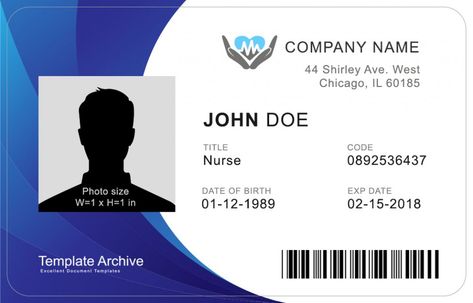 16 Id Badge & Id Card Templates {Free} - Templatearchive pertaining to Work Id Card Template Name Badge Template, Id Template, Employee Id Card, Microsoft Word Free, Badge Template, Id Card Template, Card Templates Free, Word Free, Birthday Card Template