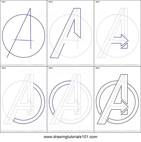 Steps By Step Drawing, Marvel Logo Drawing, The Avengers Drawings, Marvel Drawings Easy Step By Step, Avengers Logo Drawing, Marvel Art Easy, Marvel Avengers Drawings Easy, Avengers Doodle Art, How To Draw Marvel Characters