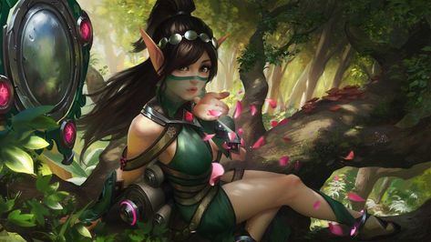 Ying the Blossom | Paladins: Champions of the Realm | Know Your Meme Paladins Champions Of The Realm, Paladins Game, Paladins Champions, Realm Reborn, Female Demons, Night Elf, Latest Hd Wallpapers, Fantasy City, Character Wallpaper