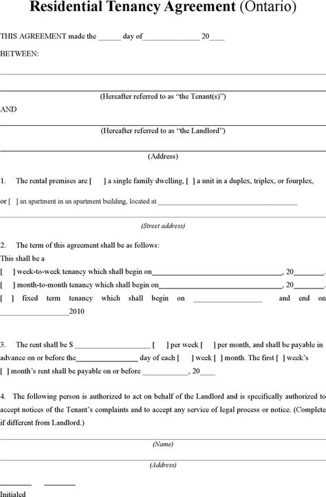 Residential Tenancy Agreement (Ontario) Lease Agreement Free Printable, Rent Receipt, Human Life Cycle, Room Rental Agreement, Real Estate Contract, Real Estate Forms, Tenancy Agreement, Real Estate Management, Rental Application