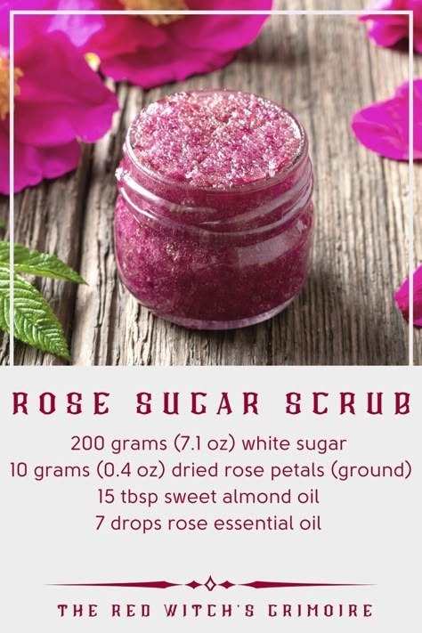 Rose Sugar Scrub, Body Scrub Homemade Recipes, Body Skin Tightening, Diy Sugar Scrub Recipe, Săpunuri Handmade, Body Scrub Recipe, Helpful Advice, Skincare Selfcare, Skincare Secrets