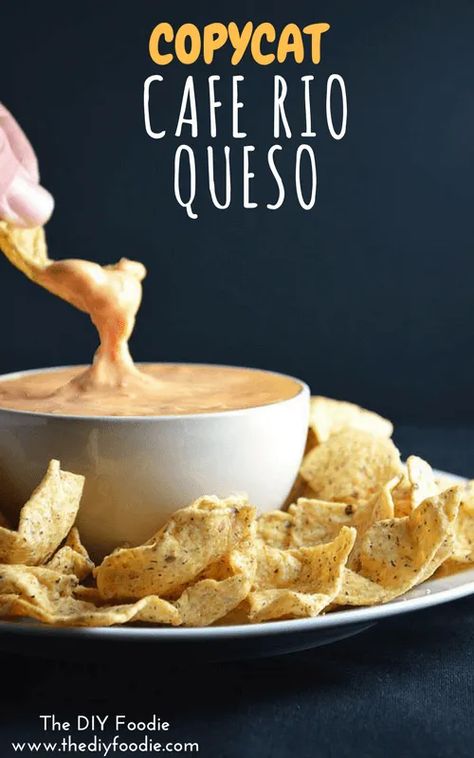 Cafe Rio Queso, Copycat Cafe Rio, Sandwich Spreads, Queso Dip Recipes, Cafe Rio, Nacho Bar, Queso Recipe, Queso Dip, Copycat Restaurant Recipes