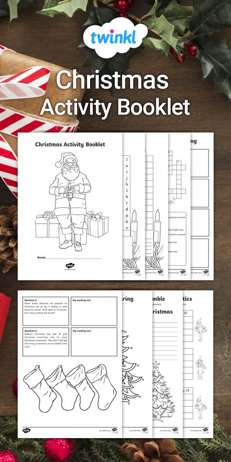 Christmas Booklet, Christmas Ispy Printable, Christmas Language Activities, Christmas Tree Writing Activity, Christmas Activity Placemat Printable, Christmas Activity Book Printable, Christmas Worksheets, Math Tasks, Christmas Planning