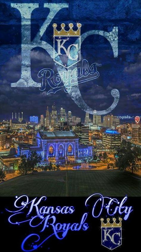 Forever Royal Kc Skyline, Sports Chic, Chiefs Wallpaper, Cub Sport, Kc Royals Baseball, Royal Wallpaper, Kauffman Stadium, Kansas City Skyline, Baseball Family