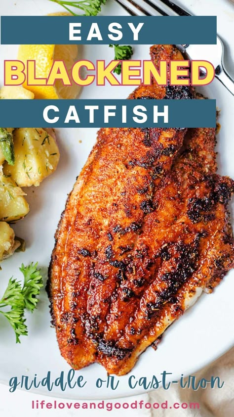 Ww Catfish Recipes, Bone Fish Grill Recipes Copycat, Blacken Catfish Recipes Baked, Oven Catfish Recipes, Oven Blackened Catfish, Blackened Catfish Air Fryer, Catfish Grilled Recipe, Grilled Catfish Recipes Healthy, Cajun Baked Catfish Recipes Oven