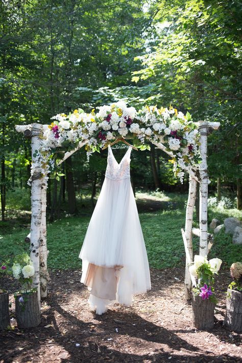 Birch Wedding Arch, Birch Wedding Decor, Wooded Wedding, Log Cabin Wedding, Ceremony Arch Decor, Wedding Arches Outdoors, Birch Wedding, Appleton Wisconsin, Small Backyard Wedding