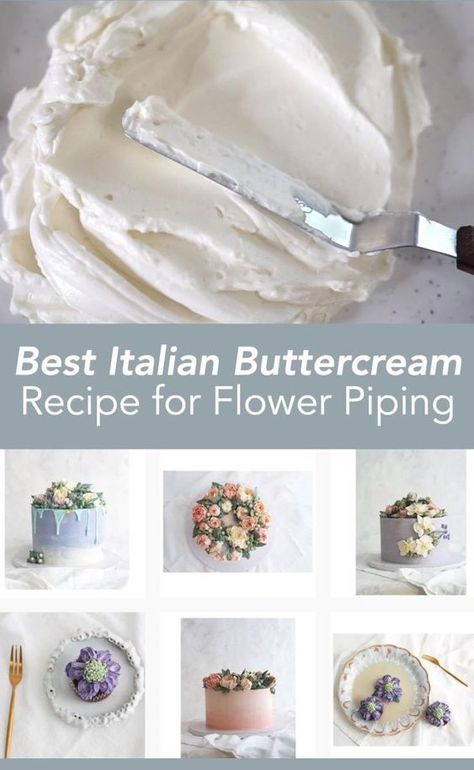 Consistency is very important for Buttercream flower piping, I've been trying many ways to improve this recipe, try this recipe to have sharp and clear petals! This recipe works great with food coloring. It's also great for buttercream painting. This recipe is not too sweet just perfect! #buttercream #buttercreamrecipe #buttercreamflower #bestitalianmeringuerecipe #buttercream Butter Cream For Flowers Recipe, Buttercream Frosting Recipe For Flowers, Best Frosting For Piping Flowers, Butter Cream Recipe For Decorating, Buttercream For Piping Flowers Recipe, Piping Cream Recipe, Buttercream Flowers Recipe, Buttercream Recipe For Flowers, Perfect Piping Buttercream Recipe