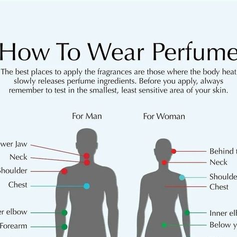 Spray Perfume Where To, How To Put On Perfume Correctly, Points To Spray Perfume, Perfume Strength Chart, Best Place To Spray Perfume, Perfume Spray, Smell Good, Scents, Budgeting