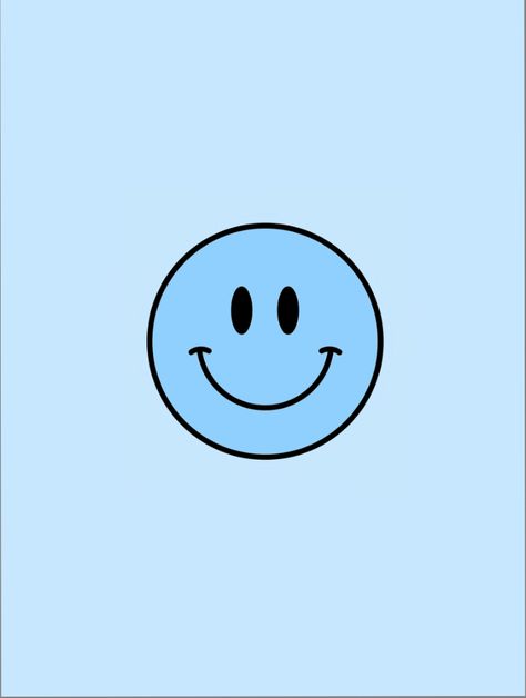 Teal Smiley Face Wallpaper, Asthetic Picture Blue Theme, Light Blue Smiley Face Wallpaper, Cute Simple Wallpapers Aesthetic Pastel, Blue Emojis Aesthetic, Asthetic Wallper Blue, Blue Preppy Smiley Face, Blue Smiley Face Wallpaper, Aesthetic Blue Pics