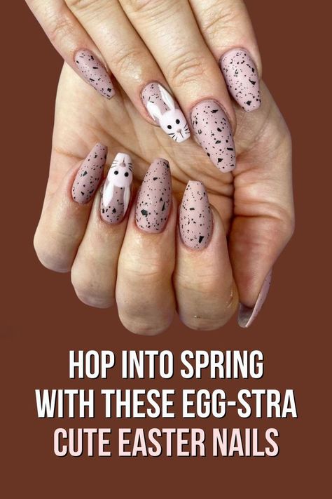 Hop Into Spring With These Egg-Stra Cute Easter Nails Speckled Easter Egg Nails, Mini Egg Nails Easter, Easter Nails, Pastel Colors, Easter, Nails