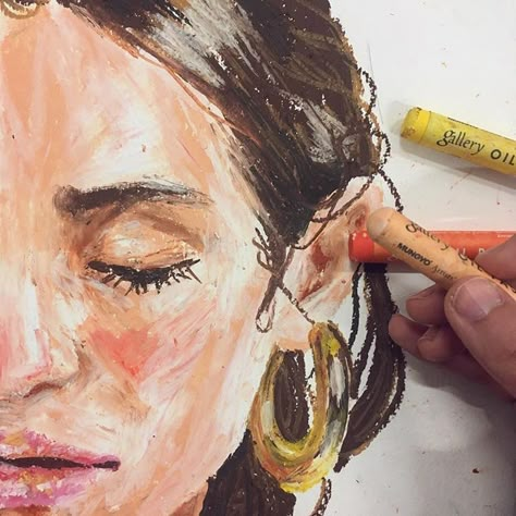 Arte Peculiar, Oil Pastel Paintings, Pastel Portraits, Oil Pastel Art, Oil Pastel Drawings, Arte Inspo, Ap Art, Pastel Drawing, Pastel Art