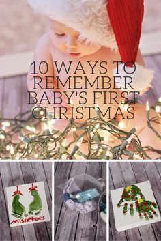 Housewife Eclectic: 10 Ways to Remember Baby's First Christmas First Christmas Card, Baby Christmas Photos, Foto Baby, Holiday Baby, Baby's First Christmas, Baby Ornaments, Baby Crafts, Babies First Christmas, 1st Christmas