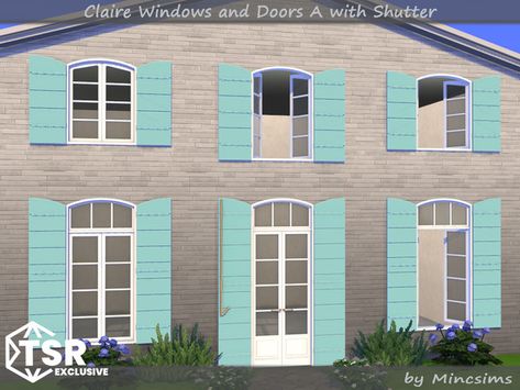 Rustic Window, Window Shutters, Doors And Windows, Media Wall, Sims 4 Cc, The Sims Resource, Sims Resource, Sims 3, Shutters