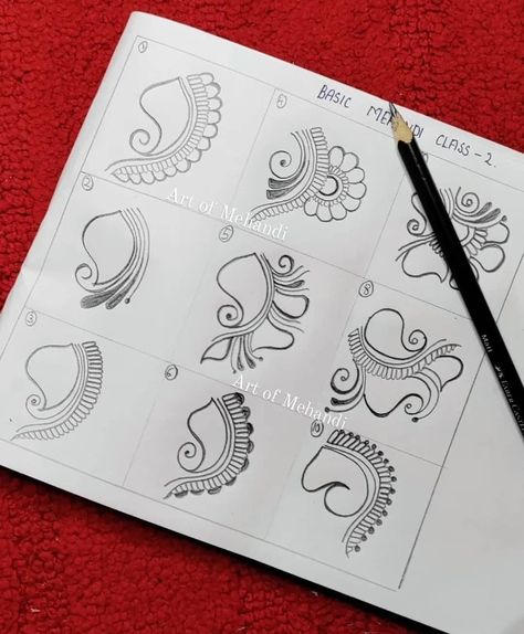 Mehndi Design Classes, Basic Heena Design, Mehndi Basics How To Draw, Mehendi Pencil Designs, Mehendi Design For Practice, Mehndi Designs For Practice On Paper, Mehendi Practice On Paper, Mehndi Design For Practice, Mehndi Designs Practice For Beginners