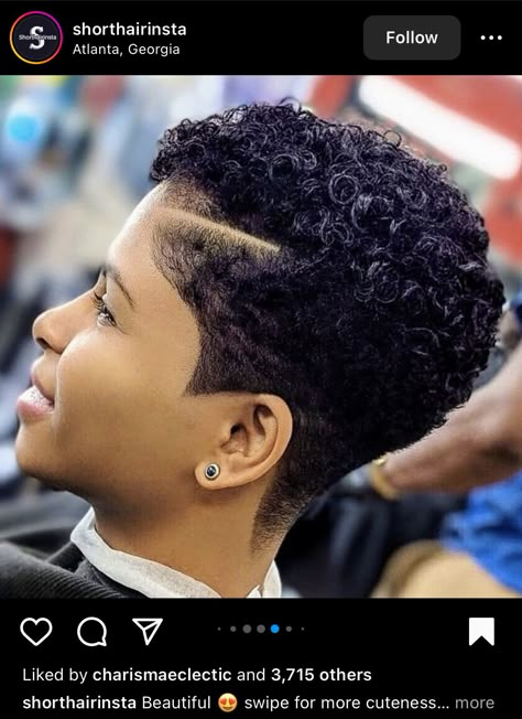 2023 Black Hair Trends For Women, Women Low Haircut, Taper Fade Curly Hair Women, Black Women Very Short Natural Hairstyles, Natural Hair Haircuts, Short Natural Haircuts, Cabello Afro Natural, Short Hair Designs, Curly Haircut