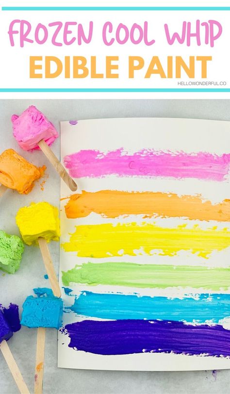 Edible Sensory Play, Edible Recipes, Summer Activities For Toddlers, Toddler Daycare, Healthy Bodies, Toddler Painting, Two Ingredient, Art Hacks, Baby Art Projects